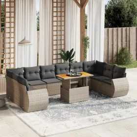 11-piece garden sofa set and gray synthetic rattan cushions by vidaXL, Garden sets - Ref: Foro24-3272369, Price: 758,88 €, Di...
