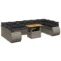 11-piece garden sofa set and gray synthetic rattan cushions by vidaXL, Garden sets - Ref: Foro24-3272369, Price: 758,88 €, Di...