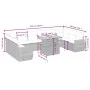 11-piece garden sofa set and gray synthetic rattan cushions by vidaXL, Garden sets - Ref: Foro24-3272369, Price: 758,88 €, Di...