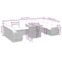 11-teilige Gartensofagarnitur und graue synthetische Rattankissen von vidaXL, Gartensets - Ref: Foro24-3272369, Preis: 757,27...