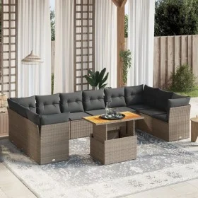 11-piece garden sofa set and gray synthetic rattan cushions by vidaXL, Garden sets - Ref: Foro24-3271025, Price: 671,40 €, Di...