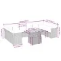 Set de sofás de jardín 11 pzas y cojines ratán sintético gris de vidaXL, Conjuntos de jardín - Ref: Foro24-3271025, Precio: 6...