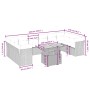 Set de sofás de jardín 11 pzas y cojines ratán sintético gris de vidaXL, Conjuntos de jardín - Ref: Foro24-3271025, Precio: 6...
