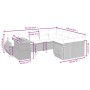 10-teiliges Gartensofa-Set mit grauen synthetischen Rattankissen von vidaXL, Gartensets - Ref: Foro24-3272362, Preis: 640,86 ...