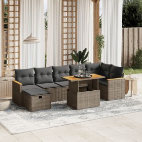 8-piece garden sofa set and gray synthetic rattan cushions by vidaXL, Garden sets - Ref: Foro24-3276049, Price: 487,64 €, Dis...