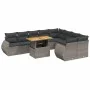 10-teiliges Gartensofa-Set mit grauen synthetischen Rattankissen von vidaXL, Gartensets - Ref: Foro24-3272355, Preis: 659,58 ...