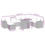 9-piece garden furniture set and gray synthetic rattan cushions by vidaXL, Garden sets - Ref: Foro24-3275965, Price: 580,20 €...