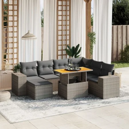 8-piece garden sofa set and gray synthetic rattan cushions by vidaXL, Garden sets - Ref: Foro24-3275944, Price: 530,79 €, Dis...