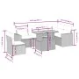 7-piece garden sofa set with gray PE rattan cushions by vidaXL, Garden sets - Ref: Foro24-3271340, Price: 455,61 €, Discount: %
