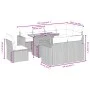 9-teiliges Gartenmöbel-Set und graue synthetische Rattankissen von vidaXL, Gartensets - Ref: Foro24-3271410, Preis: 601,91 €,...