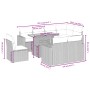 9-teiliges Gartenmöbel-Set und graue synthetische Rattankissen von vidaXL, Gartensets - Ref: Foro24-3271410, Preis: 600,96 €,...