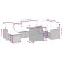 9-teiliges Gartenmöbel-Set und graue synthetische Rattankissen von vidaXL, Gartensets - Ref: Foro24-3271452, Preis: 560,62 €,...