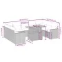 10-teiliges Gartensofa-Set mit grauen synthetischen Rattankissen von vidaXL, Gartensets - Ref: Foro24-3271459, Preis: 623,16 ...