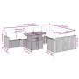 10-teiliges Gartensofa-Set mit grauen synthetischen Rattankissen von vidaXL, Gartensets - Ref: Foro24-3271473, Preis: 623,16 ...