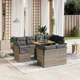 9-teiliges Gartenmöbel-Set und graue synthetische Rattankissen von vidaXL, Gartensets - Ref: Foro24-3272292, Preis: 722,01 €,...