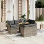 9-teiliges Gartenmöbel-Set und graue synthetische Rattankissen von vidaXL, Gartensets - Ref: Foro24-3272292, Preis: 722,01 €,...