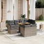 9-teiliges Gartenmöbel-Set und graue synthetische Rattankissen von vidaXL, Gartensets - Ref: Foro24-3272292, Preis: 696,25 €,...