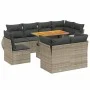 9-teiliges Gartenmöbel-Set und graue synthetische Rattankissen von vidaXL, Gartensets - Ref: Foro24-3272292, Preis: 722,01 €,...