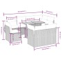 9-teiliges Gartenmöbel-Set und graue synthetische Rattankissen von vidaXL, Gartensets - Ref: Foro24-3272292, Preis: 696,25 €,...