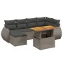 7-piece garden sofa set with gray synthetic rattan cushions by vidaXL, Garden sets - Ref: Foro24-3272299, Price: 476,98 €, Di...