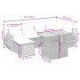 7-piece garden sofa set with gray synthetic rattan cushions by vidaXL, Garden sets - Ref: Foro24-3272299, Price: 468,52 €, Di...