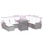 9-piece garden furniture set and gray synthetic rattan cushions by vidaXL, Garden sets - Ref: Foro24-3272334, Price: 586,02 €...