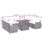 10-piece garden sofa set with gray synthetic rattan cushions by vidaXL, Garden sets - Ref: Foro24-3272341, Price: 640,86 €, D...