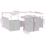 7-teiliges Gartensofa-Set mit grauen PE-Rattan-Kissen von vidaXL, Gartensets - Ref: Foro24-3272537, Preis: 492,24 €, Rabatt: %