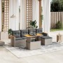 6-teiliges Gartenmöbel-Set und graue synthetische Rattankissen von vidaXL, Gartensets - Ref: Foro24-3273055, Preis: 354,09 €,...