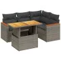 Garden sofa set with cushions 5 pieces gray synthetic rattan by vidaXL, Garden sets - Ref: Foro24-3273062, Price: 347,39 €, D...