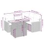 Garden sofa set with cushions 5 pieces gray synthetic rattan by vidaXL, Garden sets - Ref: Foro24-3273062, Price: 347,39 €, D...