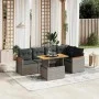 6-teiliges Gartenmöbel-Set und graue synthetische Rattankissen von vidaXL, Gartensets - Ref: Foro24-3273069, Preis: 396,19 €,...