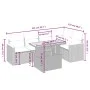 6-teiliges Gartenmöbel-Set und graue synthetische Rattankissen von vidaXL, Gartensets - Ref: Foro24-3273069, Preis: 396,19 €,...