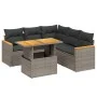 6-teiliges Gartenmöbel-Set und graue synthetische Rattankissen von vidaXL, Gartensets - Ref: Foro24-3273076, Preis: 396,19 €,...