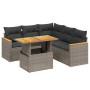 6-teiliges Gartenmöbel-Set und graue synthetische Rattankissen von vidaXL, Gartensets - Ref: Foro24-3273076, Preis: 383,26 €,...