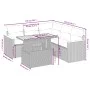 6-teiliges Gartenmöbel-Set und graue synthetische Rattankissen von vidaXL, Gartensets - Ref: Foro24-3273076, Preis: 396,19 €,...