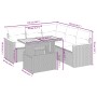 6-teiliges Gartenmöbel-Set und graue synthetische Rattankissen von vidaXL, Gartensets - Ref: Foro24-3273076, Preis: 383,26 €,...
