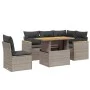 6-teiliges Gartenmöbel-Set und graue synthetische Rattankissen von vidaXL, Gartensets - Ref: Foro24-3273083, Preis: 396,19 €,...