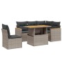 6-teiliges Gartenmöbel-Set und graue synthetische Rattankissen von vidaXL, Gartensets - Ref: Foro24-3273083, Preis: 383,26 €,...