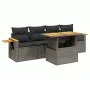Gartensofa-Set mit Kissen, 5-teilig, graues synthetisches Rattan von vidaXL, Gartensets - Ref: Foro24-3273398, Preis: 347,63 ...