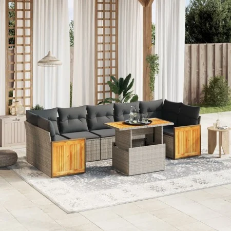 8-piece garden sofa set and gray synthetic rattan cushions by vidaXL, Garden sets - Ref: Foro24-3273874, Price: 541,90 €, Dis...