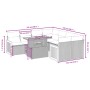 9-teiliges Gartenmöbel-Set und graue synthetische Rattankissen von vidaXL, Gartensets - Ref: Foro24-3273888, Preis: 577,02 €,...