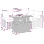 Garden sofa set with cushions 5 pieces gray synthetic rattan by vidaXL, Garden sets - Ref: Foro24-3273944, Price: 369,49 €, D...