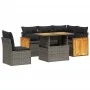 Garden sofa set with cushions 6 pieces beige synthetic rattan by vidaXL, Garden sets - Ref: Foro24-3273965, Price: 419,52 €, ...