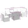 7-piece garden sofa set with gray PE rattan cushions by vidaXL, Garden sets - Ref: Foro24-3273986, Price: 469,47 €, Discount: %