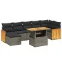 8-piece garden sofa set and gray synthetic rattan cushions by vidaXL, Garden sets - Ref: Foro24-3274070, Price: 511,14 €, Dis...