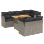 8-teiliges Gartensofa-Set und graue synthetische Rattankissen von vidaXL, Gartensets - Ref: Foro24-3270710, Preis: 520,98 €, ...