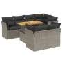 8-teiliges Gartensofa-Set und graue synthetische Rattankissen von vidaXL, Gartensets - Ref: Foro24-3270710, Preis: 519,95 €, ...