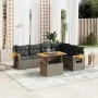 7-piece garden sofa set with gray PE rattan cushions by vidaXL, Garden sets - Ref: Foro24-3273538, Price: 468,80 €, Discount: %