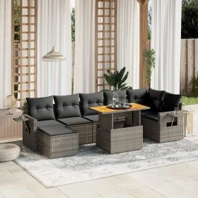 8-teiliges Gartensofa-Set und graue synthetische Rattankissen von vidaXL, Gartensets - Ref: Foro24-3275713, Preis: 514,67 €, ...